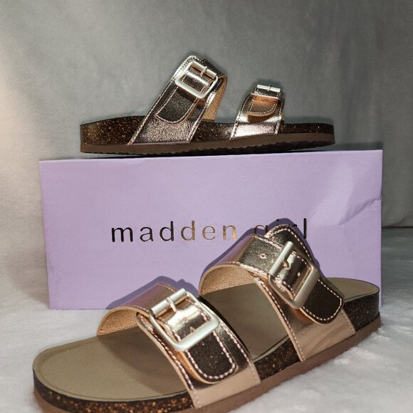 *New Low Price** Madden Girl Brasso Rose Gold Slides - Picture 8 of 11